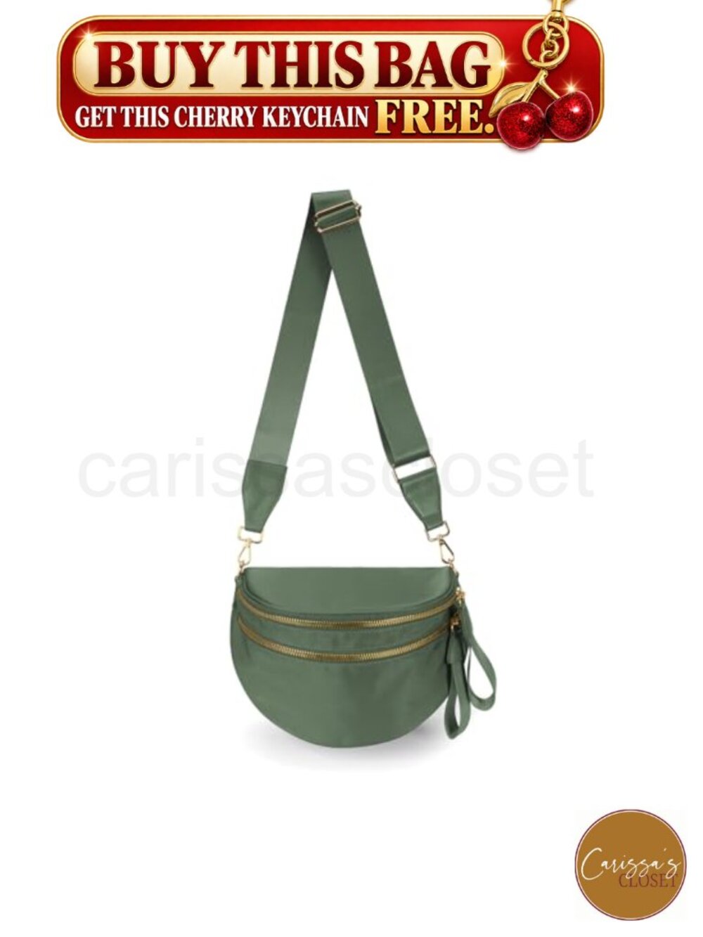 ✨FEIBOON Nylon Crossbody Bag Checkered Sling Waist Pack for Women